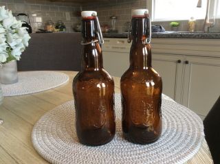 2 Vintage Grolsch Beer Bottles