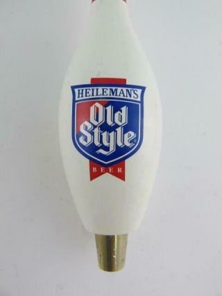 Heileman ' s Old Style Beer Bowling Pin Vintage Draft Tap Handle Knob Ale Marker 2