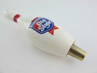 Heileman ' s Old Style Beer Bowling Pin Vintage Draft Tap Handle Knob Ale Marker 6