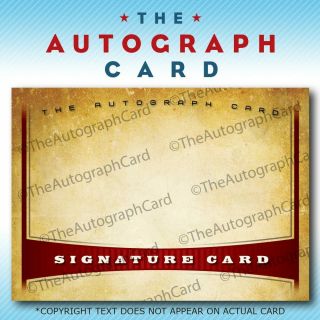 The Autograph Card Blank Signature Cards 25 " Non - Sport "
