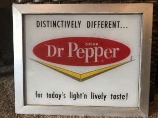 Dr Pepper Sign Vintage,  Cooler/machine.  Distinctively Different/for Today 