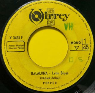 Pepper " Balaluna " Ultra Rare Psych Garage 70s Peru 45 Listen