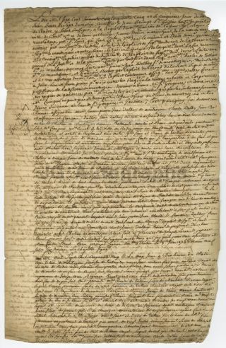 18th Century France - 1765 - 4 Page Signed Manuscript Document