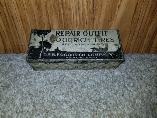 Vintage B.  F.  Goodrich Tires Repair Outfit Kit Tin Box