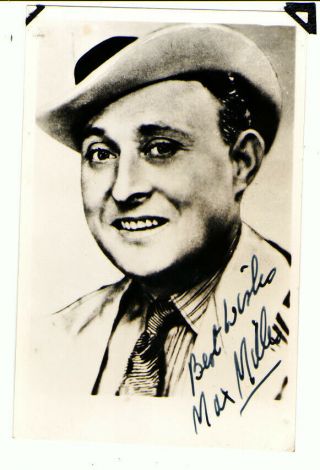 Max Miller Music Hall Comedian Signed Photo