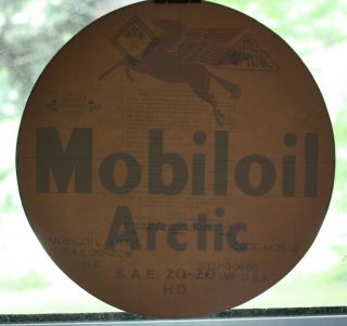 Vintage Mobiloil Arctic S.  A.  E.  20 - 20w 9 " Decal Window Transfer