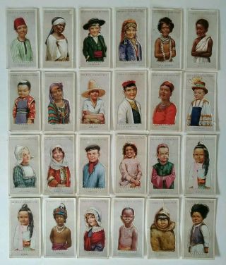 Antique Ogden Cigarette Cards Advertising Paper Dolls Ephemera Children Nations