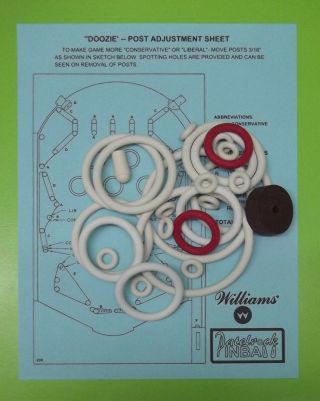 1968 Williams Doozie Pinball Rubber Ring Kit