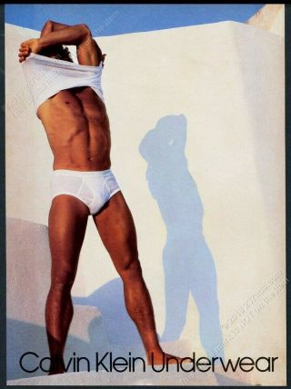1985 Bruce Weber Man Removing Shirt Photo Calvin Klein Men 