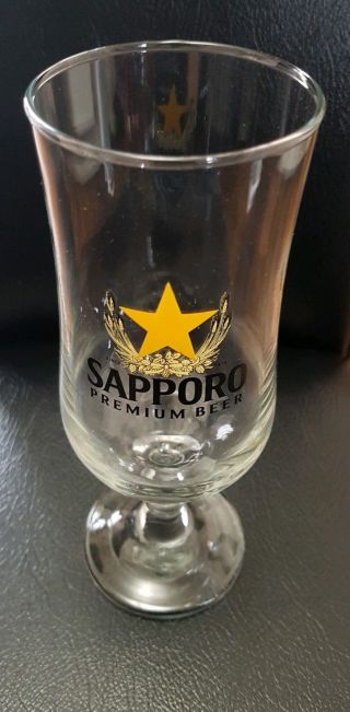 Sapporo Japan Half Pint Beer Glass (set Of 24)
