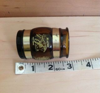 Vintage Mini Beer Barrel Mug Shot Glass With Wood Handle - State Of Maine
