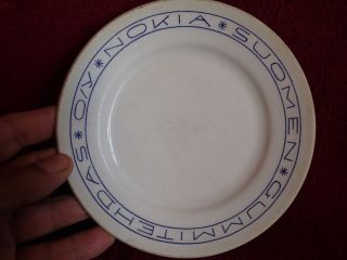 Scarce 1932 - 1949 Nokia Factory Adverising Porcelain Plate Arabia Finland Rare