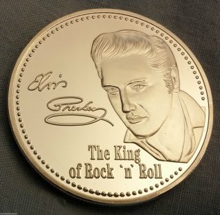 Elvis Silver Coin Rock & Roll Pop Retro 50s 60s 70s Music Film Star Actor Image