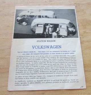 1952 Barndoor Vintage Vw Volkswagen Canada Ltd Van Bus Dealer Brochure