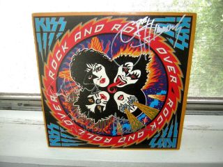 Kiss Signed Lp Rock N Roll Over 1976 4 Members Of The Group