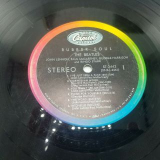 BEATLES Rubber Soul Rare 1965 Vinyl Record Full Dimensional ST 2442 4