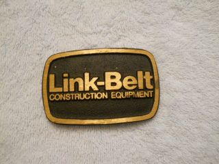 Vintage Link - Belt Construction Equipment Advertising Brass Belt Buckle