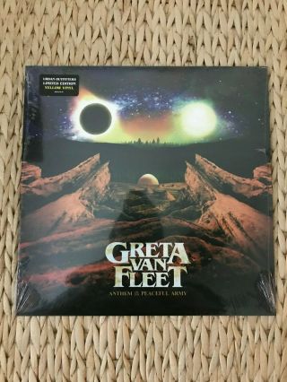 2018 Greta Van Fleet Anthem Of The Peaceful Army Yellow Vinyl Uo Misprint