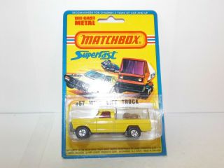 Matchbox S/f No.  57c Ford Pick Up Wild Life Truck Yellow,  Brown Lion Miblister 2