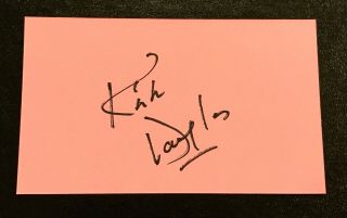 Kirk Douglas Legendary Actor Vintage Signed Autograph 3x5 Index Card Spartacus