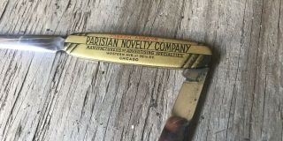 Vintage Parisian Novelty Co Letter Opener Knife Chicago Monogrammed Jos.  Abrams 2