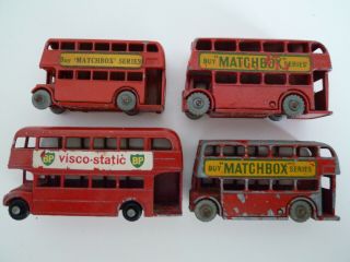 Vintage Lesney No.  5abc London Bus Routemaster X 4 Issued 1954 - 60