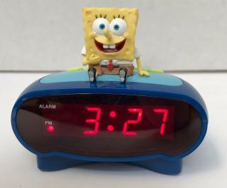 Vintage Spongebob Squarepants Digital Alarm Clock 2003 Viacom Bc - Sbc200