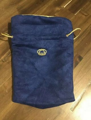 Crown Royal Whiskey Xr Extra Rare Blue Felt Bag 8.  5 X 10 Inches