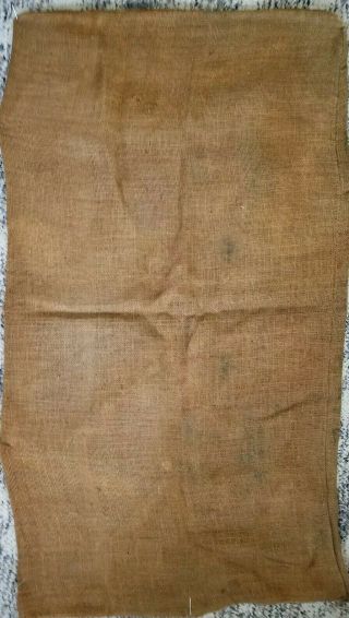 Vintage Burlap Bag MICHIGAN FARM BUREAU SERVICES SEED 100 pound sack LANSING MI 4