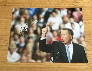 John Kasich Governor Ohio Autograph Signed 8x10 Photo 2016 President 1