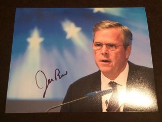 Jeb Bush Governor Florida Autograph Signed 8x10 Photo 2016 President 3
