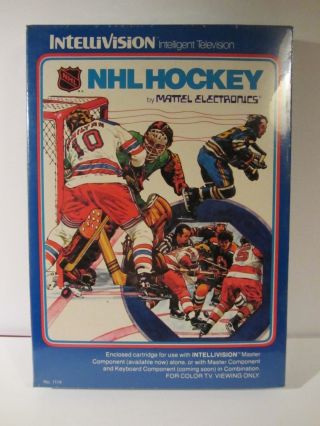 Intellivision Nhl Hockey Game By Mattel Electronics (1218dj18) 1114