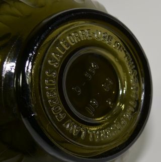 Vntg 1964 Genie Bottle Jim Beam I Dream Of Jeannie Smoky GREEN Glass Decanter 2 7
