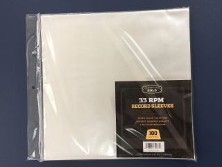 1000 Clear Plastic LP Outer Sleeves 2 Mil 12 