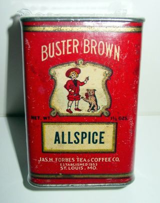 Buster Brown Allspice Spice Tin - Jas H Forbes Tea & Coffee Co - St Louis MO 2