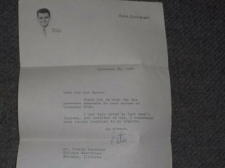 Peter Lind Hayes Signed Letter To Irv Kupcinet On Personal Stationary 1964