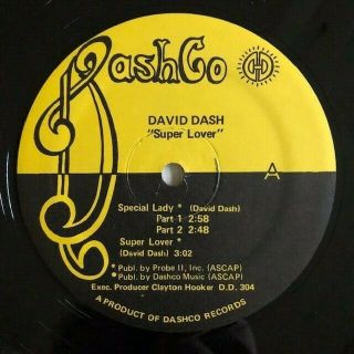 DAVID DASH Lover LP private modern soul/boogie RARE HEAR 3