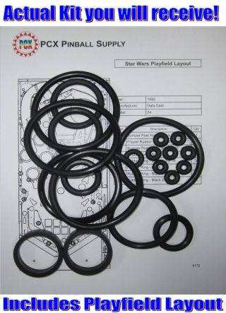 1992 Data East Star Wars Pinball Basic Rubber Ring Kit