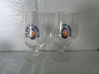 (2) La Fin Du Monde - Tulip Shaped - Unibroue Beer Glasses - Brewery Set
