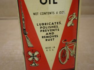VINTAGE 4 OZ EVER - READY HANDY OILER OIL CAN OLD TIN GUN FAN REEL SEWING 3
