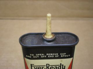 VINTAGE 4 OZ EVER - READY HANDY OILER OIL CAN OLD TIN GUN FAN REEL SEWING 5