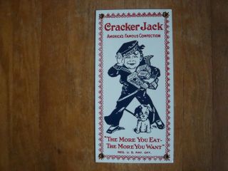 Vintage Porcelain Cracker Jack Advertising Sign 6 " X 12 "
