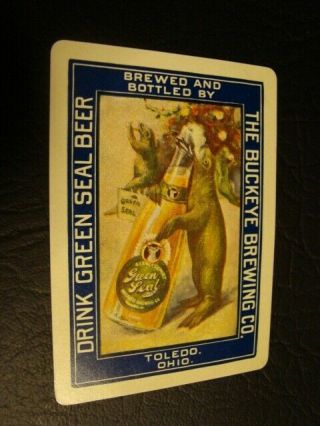 Circa 1900 Buckeye Brewing Singleton Playing Card,  Toledo,  Ohio