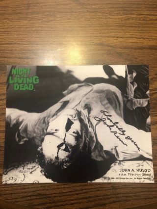 John Russo Night Of The Living Dead Hand Signed Autograph Photo
