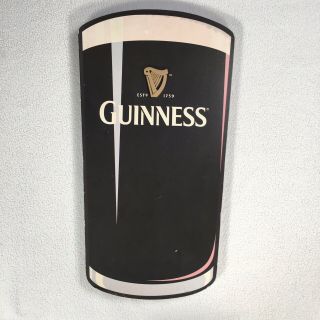 Guinness Beer Sign 15 " Board Glass Of Beer Wall Hanging Advertisement