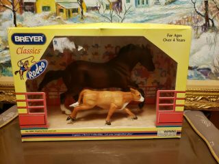 Breyer ROPING Horse & Calf 6002 Western Rodeo Classic Model Horse 3
