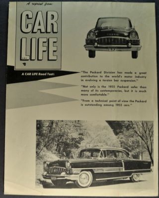 1955 Packard Patrician Road Test Sales Brochure Folder 55