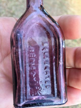 Purple Glass Vintage Antique Medicine Bottle