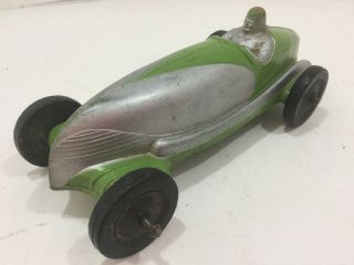 Vintage Viceroy Sunruco Hard Rubber Toy Race Car 7 Racer Green 6.  5” Canada