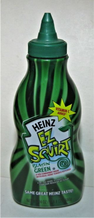 Heinz Ez Squirt Blastin Green Kid Ketchup Bottle 24 Ounces